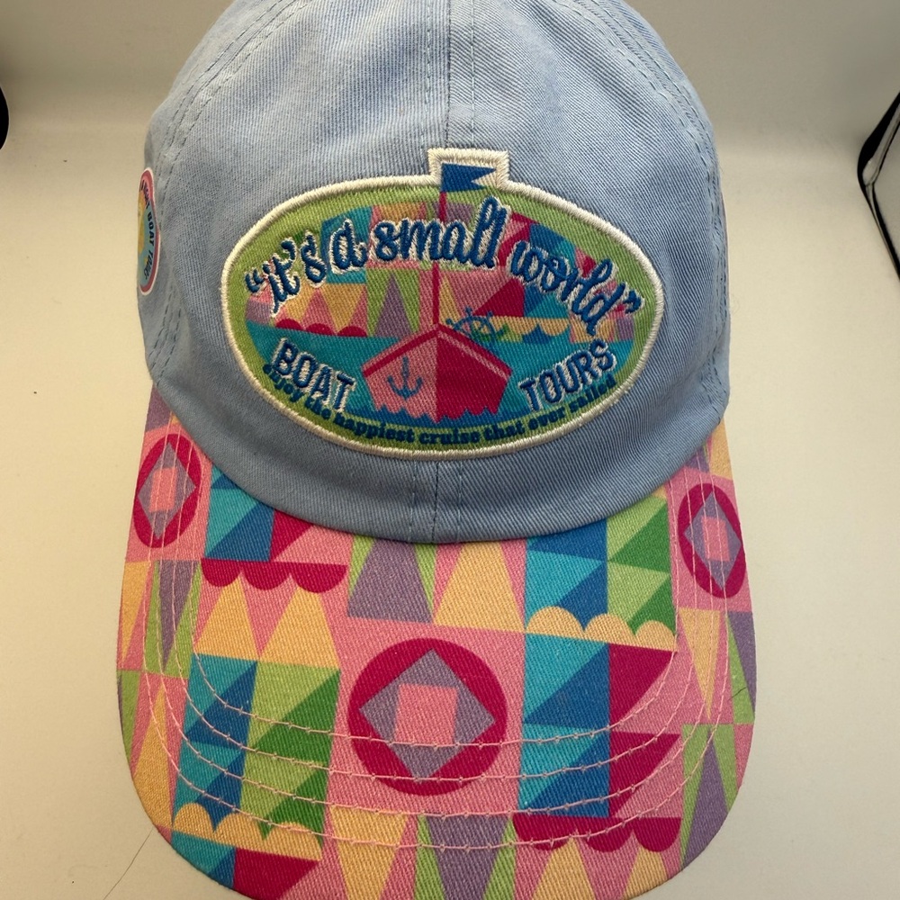 NWOT Disney it’s a small world Colorful Boat Tours Cap Adult one size